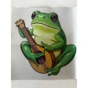 Tree Frog Mandolin Decal Vinyl Sticker Music Amphibian Art